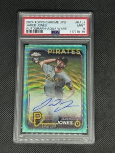 2024 Topps Chrome Update Jared Jones Aqua Wave Refractor #/199 PSA 9 Pirates RC - Picture 1 of 2