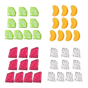 10PCS Artificial Orange Kiwifruit Slices Colorful Fake Dragon Fruit Blocks - Picture 1 of 12