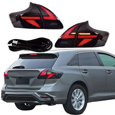 Rear Tail Light LED Projector DRL Black Set 2Pcs Fits For Toyota Venza 2009-2016 - Image 1 of 4