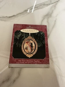 Punze "Unser erstes gemeinsames Weihnachten" Ornament datiert 1998 - Bild 1 von 3