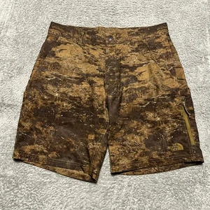 The North Face Shorts Mens 32 Brown Camo Rolling Sun Military cargo Performance - Picture 1 of 10
