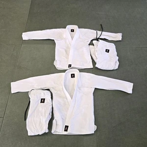 Lot Of 2 Jiu Jitsu Gi Adult Sz A1 (Small) White Kimono Uniform Judo BJJ Blank  - Picture 1 of 5