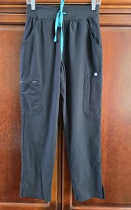  FIGS HW Yola Freex Lined Petite Small Scrub Pants Black   W23SW2007P - Bild 1 von 6