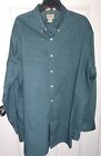 Ll Bean Mens Size Xlt Dark Green Check Long Sleeve Button Down Wrinkle Resistant
