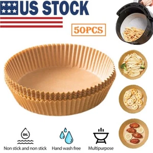50PCS Air Disposable Paper Liner Fryer Non-Stick Parchment For Baking Roasting - Picture 1 of 15