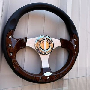 12.5 inch Golf Cart Steering Wheel For Ezgo/Yamaha/Club CAR Burlwood Print - Bild 1 von 4