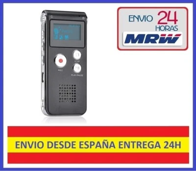 Grabadora de Voz Audio Dictafono 8GB MP3 ¡Envio Gratis Entrega 24h! - Imagen 1 de 4