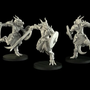 Dragonborn Fighter | Crosslances | 3D Printed RPG D&D Wargaming Miniature - Picture 1 of 1