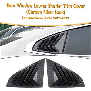 Carbon Look Rear Window Side Louver Shutter Trim For BMW 2 Series F44 20-23 21 - Foto 1 di 9
