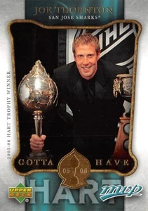 2006-07 UD MVP Gotta Have Hart #HH1 Joe Thornton - Picture 1 of 3