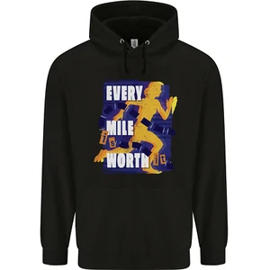 Running Every Mile Cross Country Marathon Runner Childrens Kids Hoodie - Picture 1 of 88