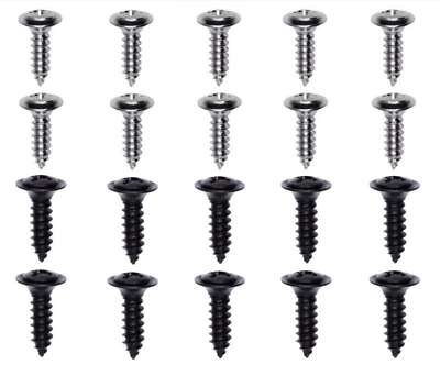 (20 PCS) BLACK & CHROME INTERIOR SCREWS! FOR ALPINE ALFA ROMEO AC ALVIS & ETC - Image 1 of 4