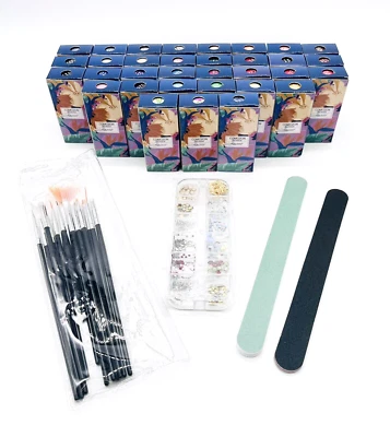 COMOZON UV LED Gel Nagel Lack Set 30 Farben mit 1 Base, Top und Matte Coat - Bild 1 von 2