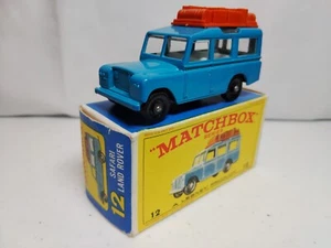 Lesney Matchbox Regular Wheels #12 Blue Land Rover Safari - Picture 1 of 11