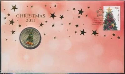 Australia - "CHRISTMAS TREE ~ CHRISTMAS 2011" Coin Cover / PNC  ! - Image 1 of 4