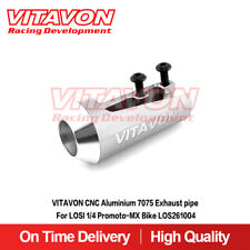 VITAVON CNC Aluminium 7075 Exhaust pipe For LOSI 1/4 Promoto-MX Bike LOS261004
