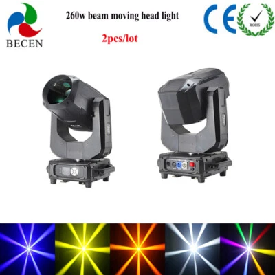 BECEN 260W Sharpy Beam 260W 9R Beam Moving Head Rainbow Dj Stage Lights 2pcs - Image 1 of 4