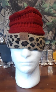 C.C. Women's Maroon Knit Hat Beanie Boggan - Picture 1 of 7