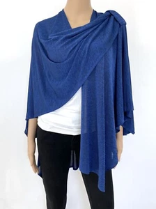 NWT! NEW! JOSEPH RIBKOFF One Size Blue Top Cardigan Wrap Cover-Up Open Front - Picture 1 of 10