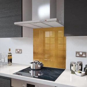 Glass Splashbacks Antique Gold and Accessories - Made By Premier Range - Picture 1 of 6
