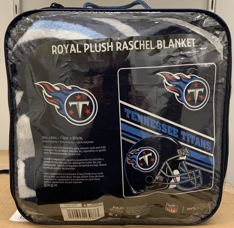 TENNESSEE TITANS 60"X80" ROYAL PLUSH RASCHEL BLANKET NEW NORTHWEST 👀 Cover