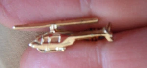 Pin de helicóptero militar de latón vintage - Marines (?) -2 de 2 - Imagen 1 de 3