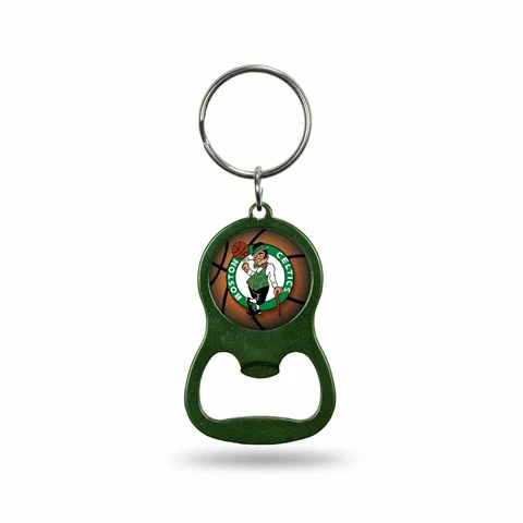 Boston Celtics Bottle Opener Keychain Team Color Metal Basketball Cover