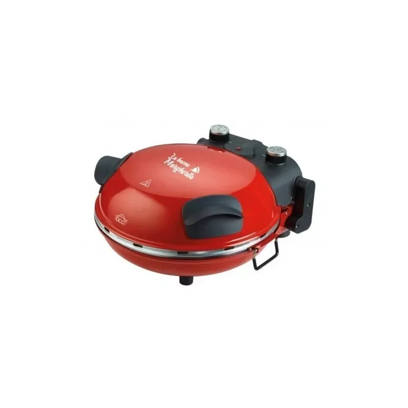 DCG Pizza Maker Oven In Red With Refractory Cooking Stone Base 1200w (w UK plug) - Image 1 of 3