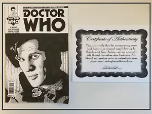 Cubierta de boceto artístico original de Dr Who MATT SMITH #1 - por Gary Parkin TITAN COMICS - Imagen 1 de 17
