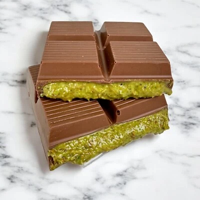 Dubai Chocolate Kunafa Pistacho, 200 gr (El Original), Paquete Fresco Diario de 10 Foto 1 de 4