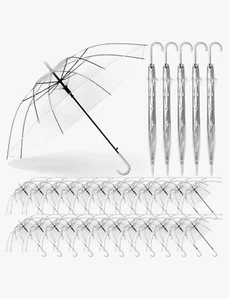 30 Pieces Wedding Umbrellas Bulk Auto Open Stick Umbrellas  photography(M747) - Picture 1 of 5