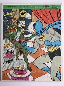 VINTAGE RARE 1966 DC COMICS BATMAN/JOKER BATMAN FRAME TRAY PUZZLE WHITMAN - Picture 1 of 13