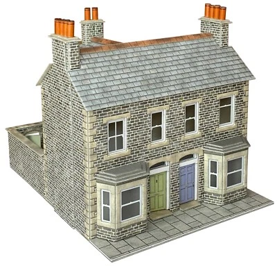 METCALFE PO301 "TERRACED HOUSE - Stone Built" Card Construction Kit - OO Gauge " - Image 1 of 3