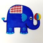 Blue Elephant Iron On Applique Children Babies Baby Clothing 3.5" Circus Cute