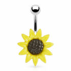 Bauchnabelpiercing Sonnenblume Flower Power Sommer Gelb