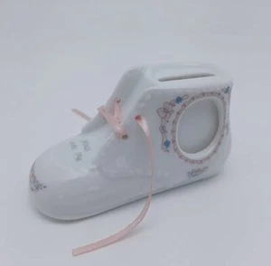 Banco de zapatos de cerámica Precious Moments y soporte para fotos 2 1/2"" t x 4 1/2"" w - Imagen 1 de 9