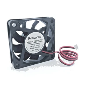High Speed DC 12V Brushless Lüfter 60Mm x 60Mm x 15Mm 6Cm 0,16A 2 Drähte Com - Bild 1 von 6