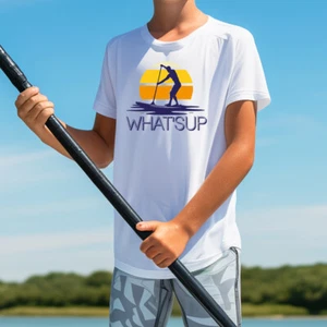 Kinder WHAT'SUP T-Shirt lustig What's SUP Boardständer Paddle Up Boarding Geschenk Top - Bild 1 von 1