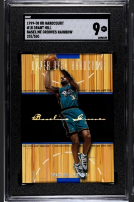 Grant Hill 1999 Upper Deck Hardcourt Baseline Grooves Rainbow /500 Pistons - Image 1 of 2