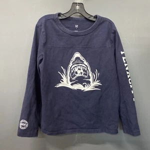Blue Gap Kids Tenacity Shark Soccer Ball Long Sleeve Shirt Size S - Picture 1 of 6