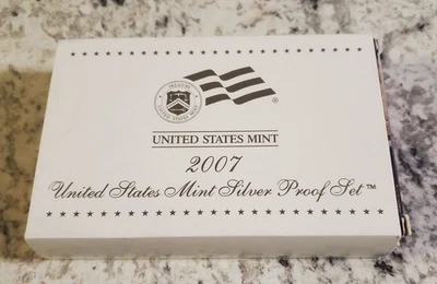 Juego de 14 monedas de plata de prueba de acuñación de Estados Unidos 2007 con paquete original y certificado de autenticidad Foto 1 de 4