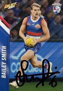 *SIGNED* BAILEY SMITH 2024 AFL SELECT COMMON CARD,WESTERN BULLDOGS ! - Picture 1 of 4