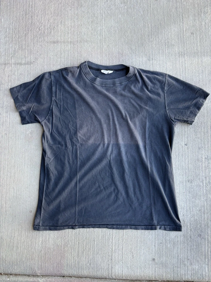 Vintage 80s 90s Blank T Shirt Vtg Distressed Paper Thin Work Tee XL  - Image 1 of 4