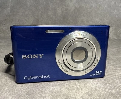 Sony Cyber-shot DSC-W330 14.1MP Blue 4x Zoom 26mm Wide Angle Camera - Image 1 of 4
