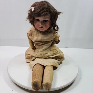 Antique German 370 Bisque & Leather Doll VERY OLD 21 Inch - Picture 1 of 5