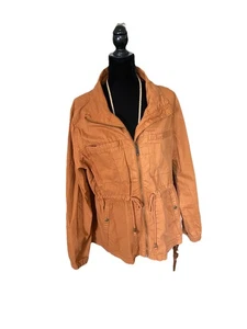 Old Navy Damen braune Canvas Jacke Gr. XL Cinch Waist Cargo Utility - Bild 1 von 6