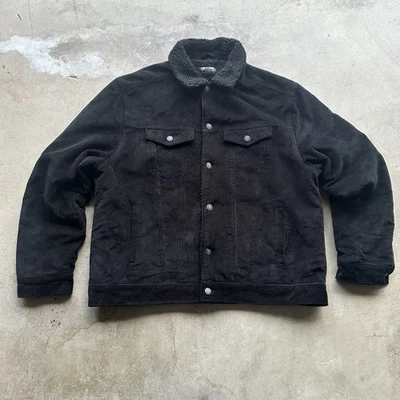Line of Trade Corduroy Work Jacket Fleece Lines Sherpa Black Men 2XL  - Image 1 of 4