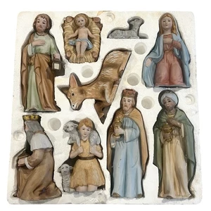 Vintage Homco Krippe 9-teilig Porzellan Weihnachtsszene #5603 - Bild 1 von 16