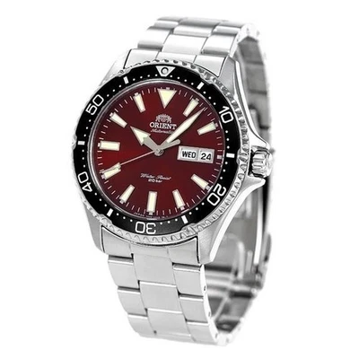 ORIENT MAKO Sports RN-AA0003R Analog Men's Watch Red Silver Diver Style - Image 1 of 4