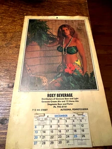 1987 Girlie /pinup " Roxy Beverage Calendar " , Altoona,Pa. - Picture 1 of 3